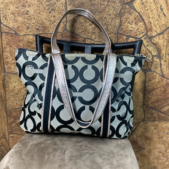 Coach poppy op art glam tote 13826 - Picture 6 of 11